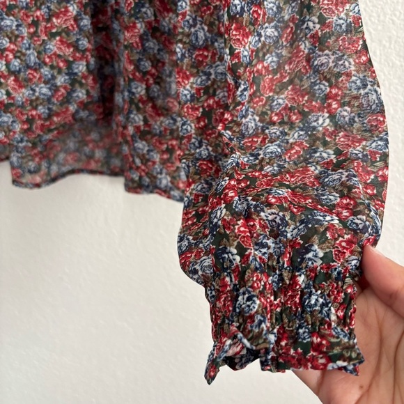 Moussy Women's Size F (One Size Fits Most) Multicolor Floral Long Sleeve Blouse - Picture 5 of 6